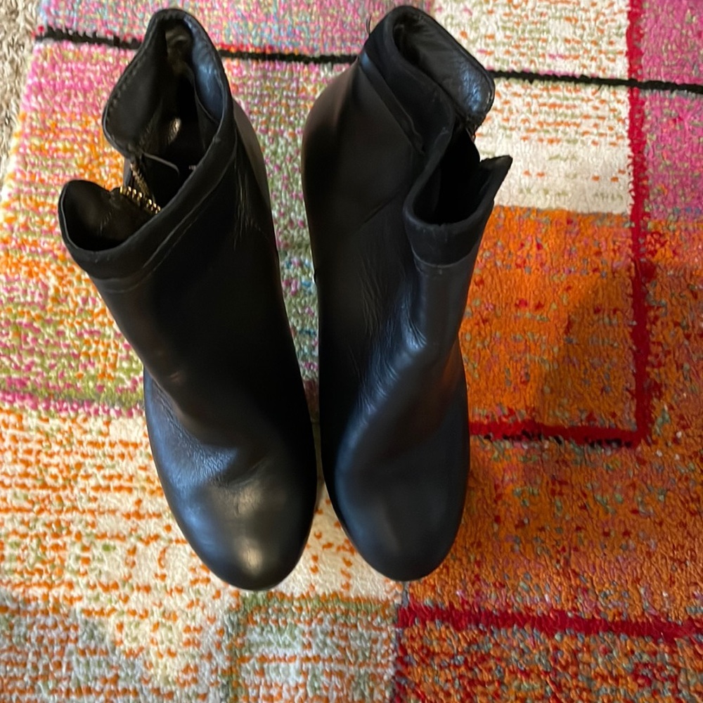 Italian Leather platform booties